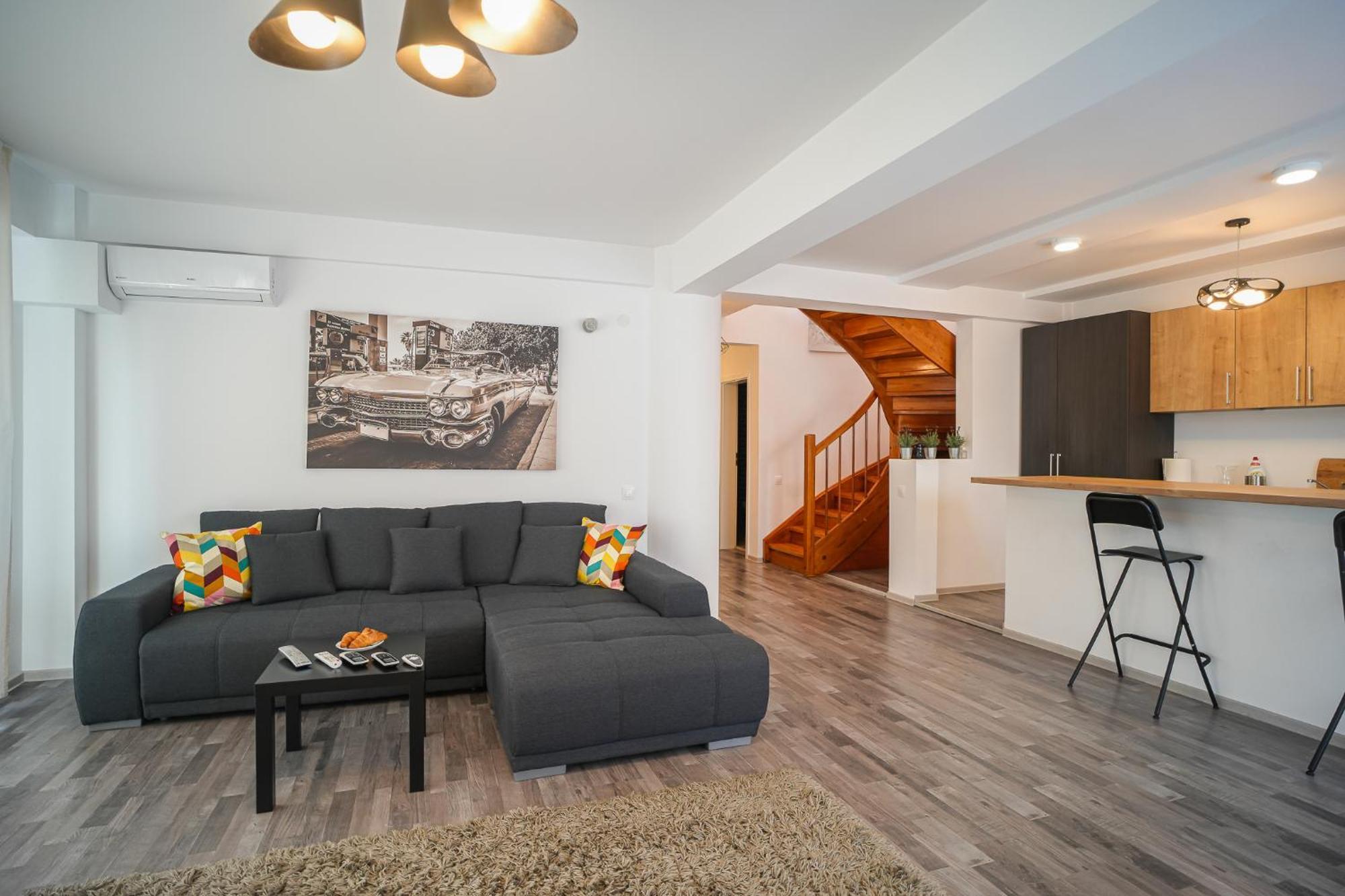 בוקרשט Penthouse With Huge Rooftop Terrace & City View מראה חיצוני תמונה